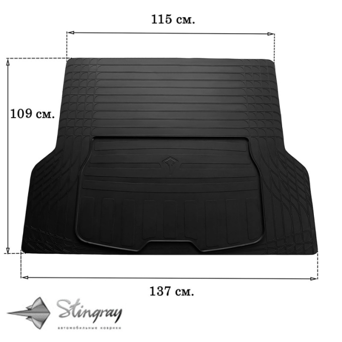 TRUNK MAT UNI BOOT L (137см Х 109см) килимок в багажник