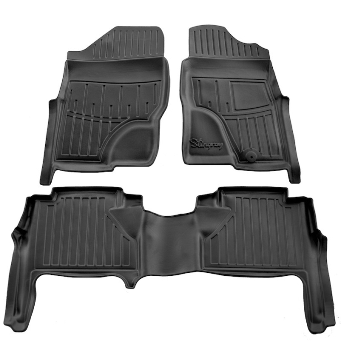Navara (D40) (2005-...) (ПРАВЕ КЕРМО) комплект 3D килимків з 3 штук