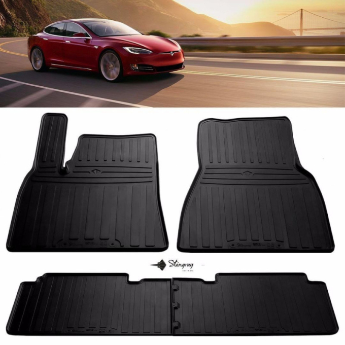 TESLA Model S (2012-...) комплект килимків з 4 штук