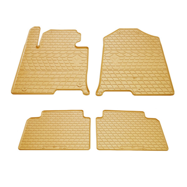 Hyundai Sonata 2014- Комплект из 4-х ковриков Бежевый в салон