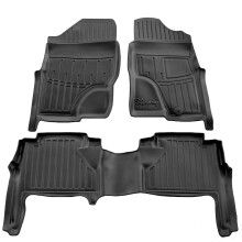 Navara (D40) (2005-...) (ПРАВЕ КЕРМО) комплект 3D килимків з 3 штук