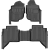 Hilux VII (Crew Cab) (right steering wheel) (2004-2015) комплект 3D килимків з 5 штук